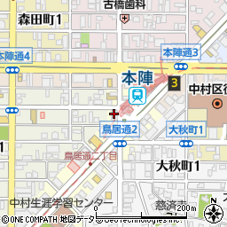 愛知銀行本陣支店 ＡＴＭ周辺の地図