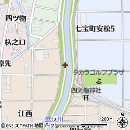 愛知県あま市七宝町下田八反割周辺の地図