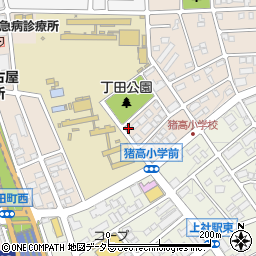 愛知県名古屋市名東区丁田町13周辺の地図