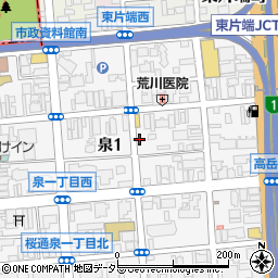 愛知県名古屋市東区泉1丁目周辺の地図