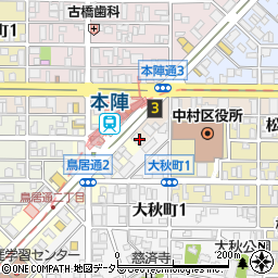 愛知県名古屋市中村区本陣通3丁目46周辺の地図