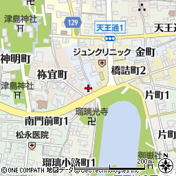 愛知県津島市浦方町36周辺の地図