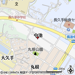 愛知県長久手市中池周辺の地図