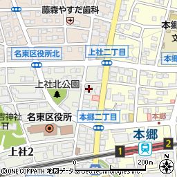 アップルコート本郷周辺の地図