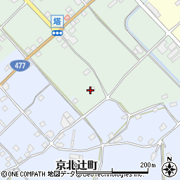 京都府京都市右京区京北塔町田布施周辺の地図