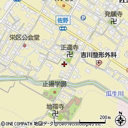 滋賀県東近江市佐野町837周辺の地図