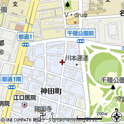 神田町8駐車場周辺の地図