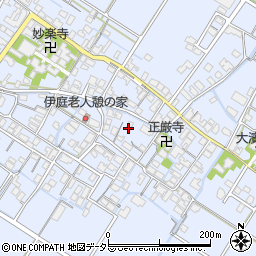 滋賀県東近江市伊庭町周辺の地図