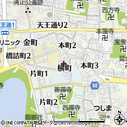 愛知県津島市横町9周辺の地図