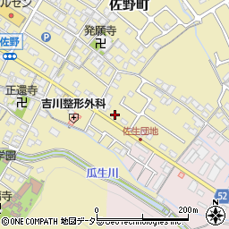 滋賀県東近江市佐野町189周辺の地図
