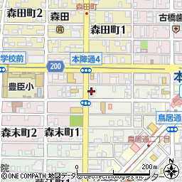 愛知県名古屋市中村区上ノ宮町1丁目14周辺の地図