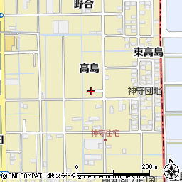 愛知県津島市神守町高島周辺の地図