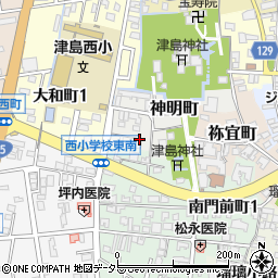 愛知県津島市神明町17周辺の地図
