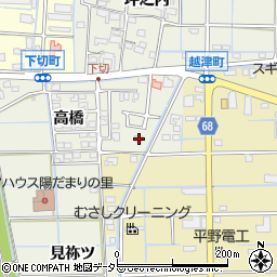 愛知県津島市下切町高橋117周辺の地図