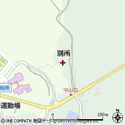 愛知県豊田市西中山町別所周辺の地図