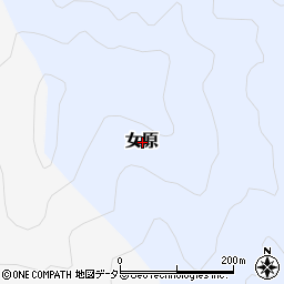 岡山県苫田郡鏡野町女原周辺の地図