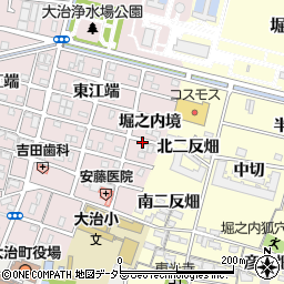 愛知県海部郡大治町花常堀之内境周辺の地図