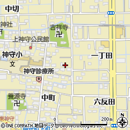 愛知県津島市神守町中町103周辺の地図