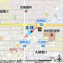 愛知県名古屋市中村区本陣通3丁目45周辺の地図