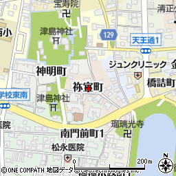 愛知県津島市祢宜町周辺の地図