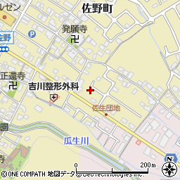 滋賀県東近江市佐野町185周辺の地図