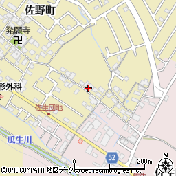 滋賀県東近江市佐野町13周辺の地図