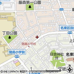 名鉄協商上社第７駐車場周辺の地図