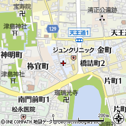 愛知県津島市浦方町25周辺の地図