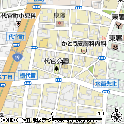 愛知県名古屋市東区代官町周辺の地図