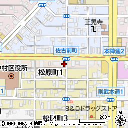 愛知県名古屋市中村区本陣通2丁目周辺の地図