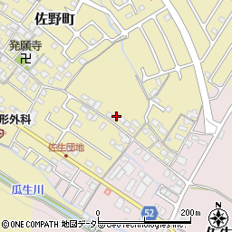 滋賀県東近江市佐野町12周辺の地図
