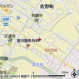 滋賀県東近江市佐野町184周辺の地図