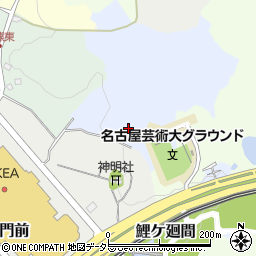 愛知県長久手市雨堤周辺の地図