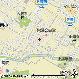 滋賀県東近江市佐野町799-1周辺の地図