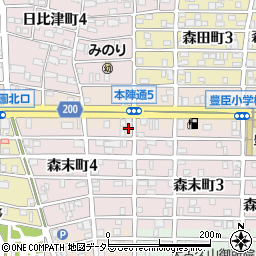 愛知県名古屋市中村区本陣通5丁目154周辺の地図