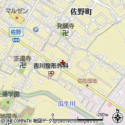 滋賀県東近江市佐野町212周辺の地図