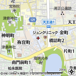 愛知県津島市浦方町21周辺の地図