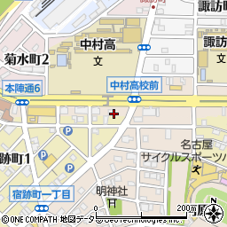 愛知県名古屋市中村区本陣通6丁目35周辺の地図