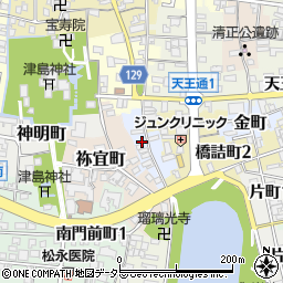 愛知県津島市浦方町18周辺の地図