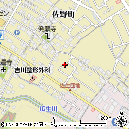滋賀県東近江市佐野町187周辺の地図