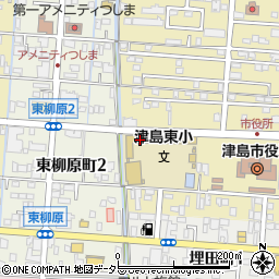 津島市立東小学校周辺の地図