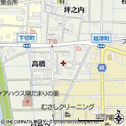 愛知県津島市下切町高橋105周辺の地図