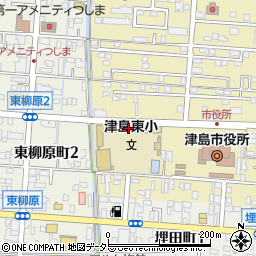 津島市立東小学校周辺の地図