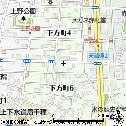 愛知県名古屋市千種区下方町周辺の地図