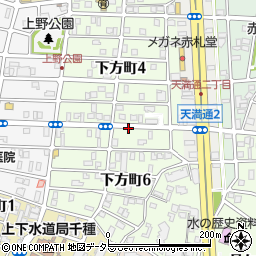 愛知県名古屋市千種区下方町周辺の地図