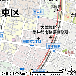 愛知県名古屋市東区豊前町2丁目53周辺の地図