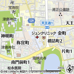 愛知県津島市浦方町19周辺の地図