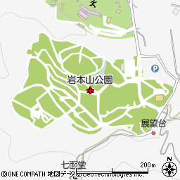 岩本山公園周辺の地図