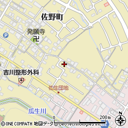 滋賀県東近江市佐野町158周辺の地図