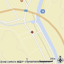 岡山県真庭郡新庄村本町周辺の地図
